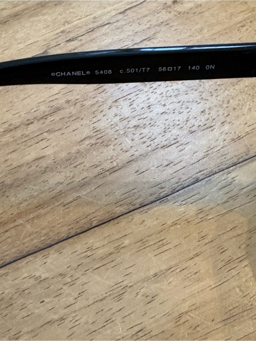 CHANEL 5408 Black Acetate Glasses with Gold Logo - Picture 10 of 11